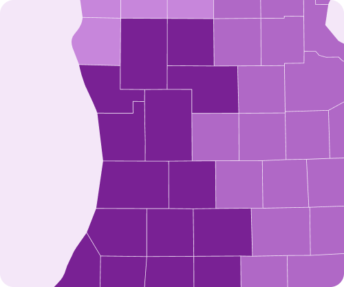 Map of Michigan with highlighted service regions around Grand Rapids.