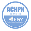 ACHPN Certified badge from the Hospice & Palliative Credentialing Center
