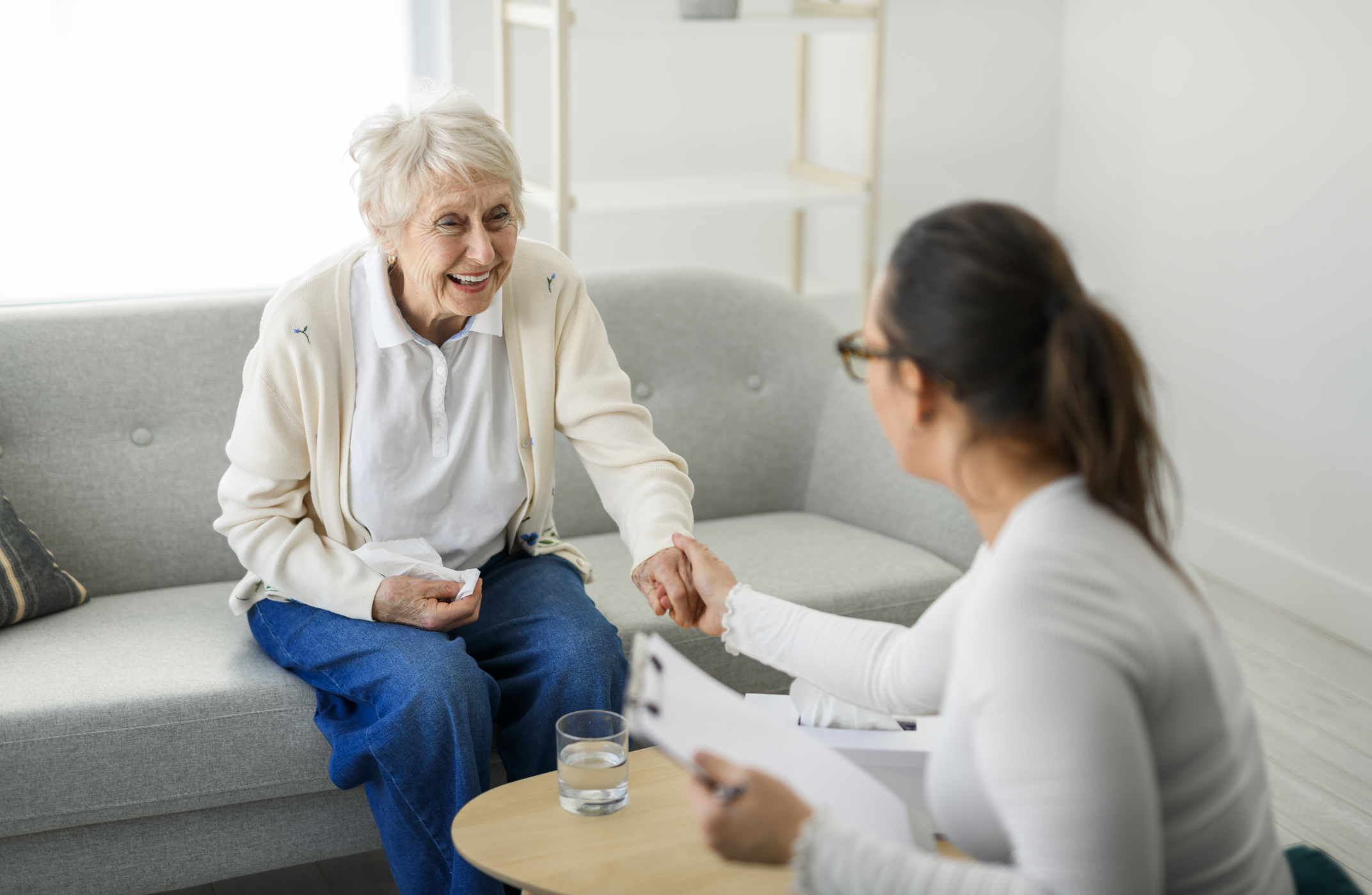 Doctor speaking with a patient during an advance care planning conversation about future medical decisions